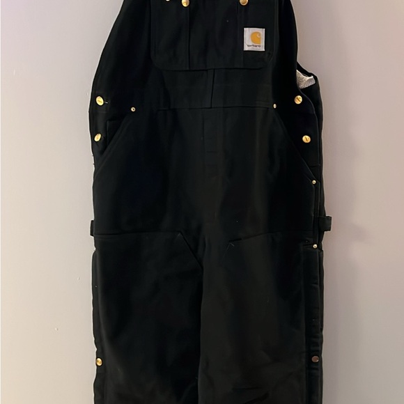 Carhartt Other - Carhartt Black Bib Overalls with Gold Details
